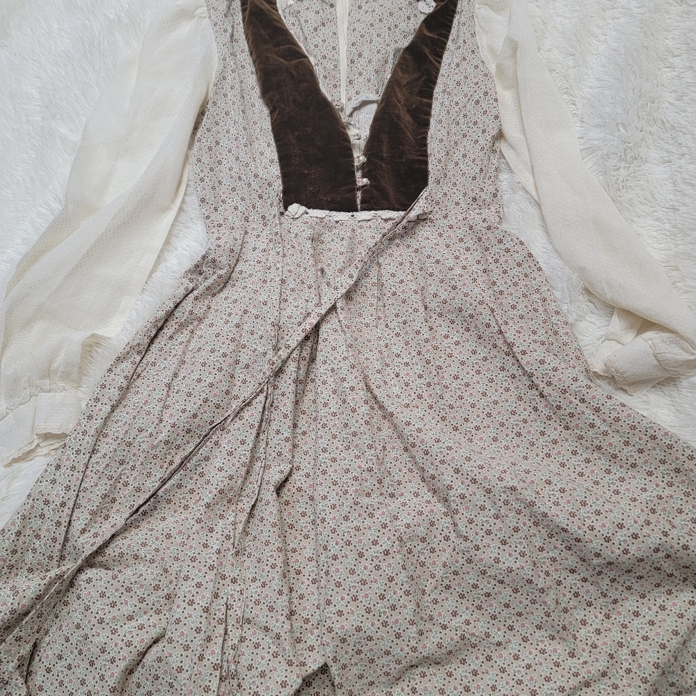 Gunne sax brown velvet midi dress